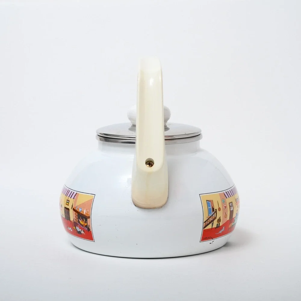 Villeroy & Boch Naif Enamel Tea Pot Rare Vintage German Kettle Gerard Laplau